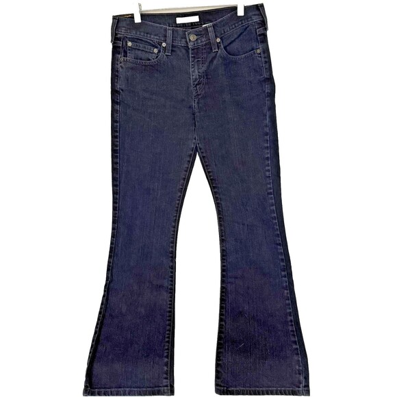 Levis 515 Women's Jeans Boot Cut Stretch Size 8 Dark Wash Blue Denim - Picture 1 of 9